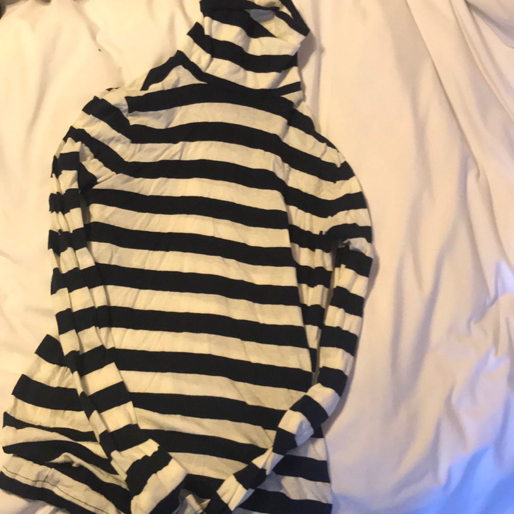 Jcrew navy and white stripped turtleneck